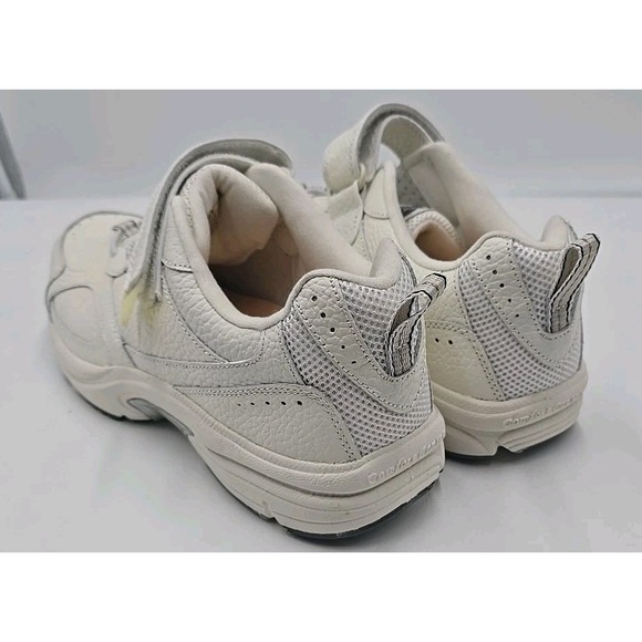 Dr Comfort White Leather Hook and Loop Athletic Shoes Sneakers Comfort Fit - Picture 7 of 9